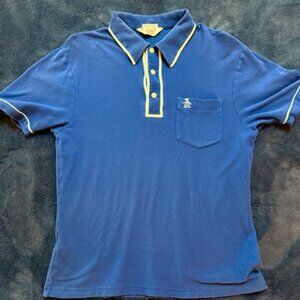Vintage Men's Penguin By Munsingwear Polo Shirt 90s Blue/White size M
